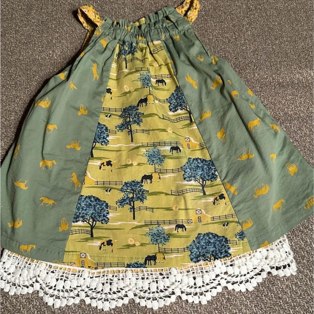 Matilda Jane girls size 6-12 months FARM dress
